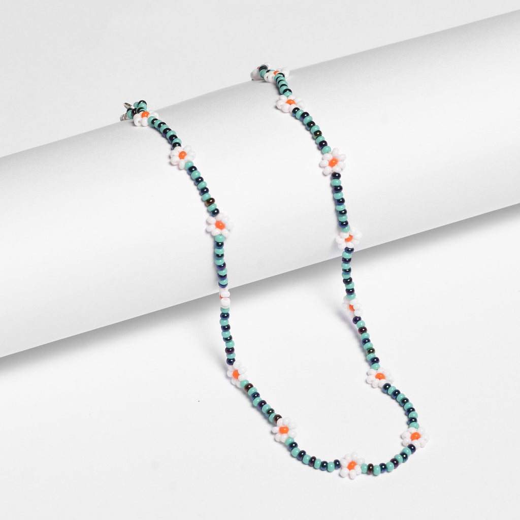 Daisy Seed Bead Floral Boho Choker - Guatemala Bracelets La Vie Bien Daisy Seed Bead Floral Boho Choker - Guatemala