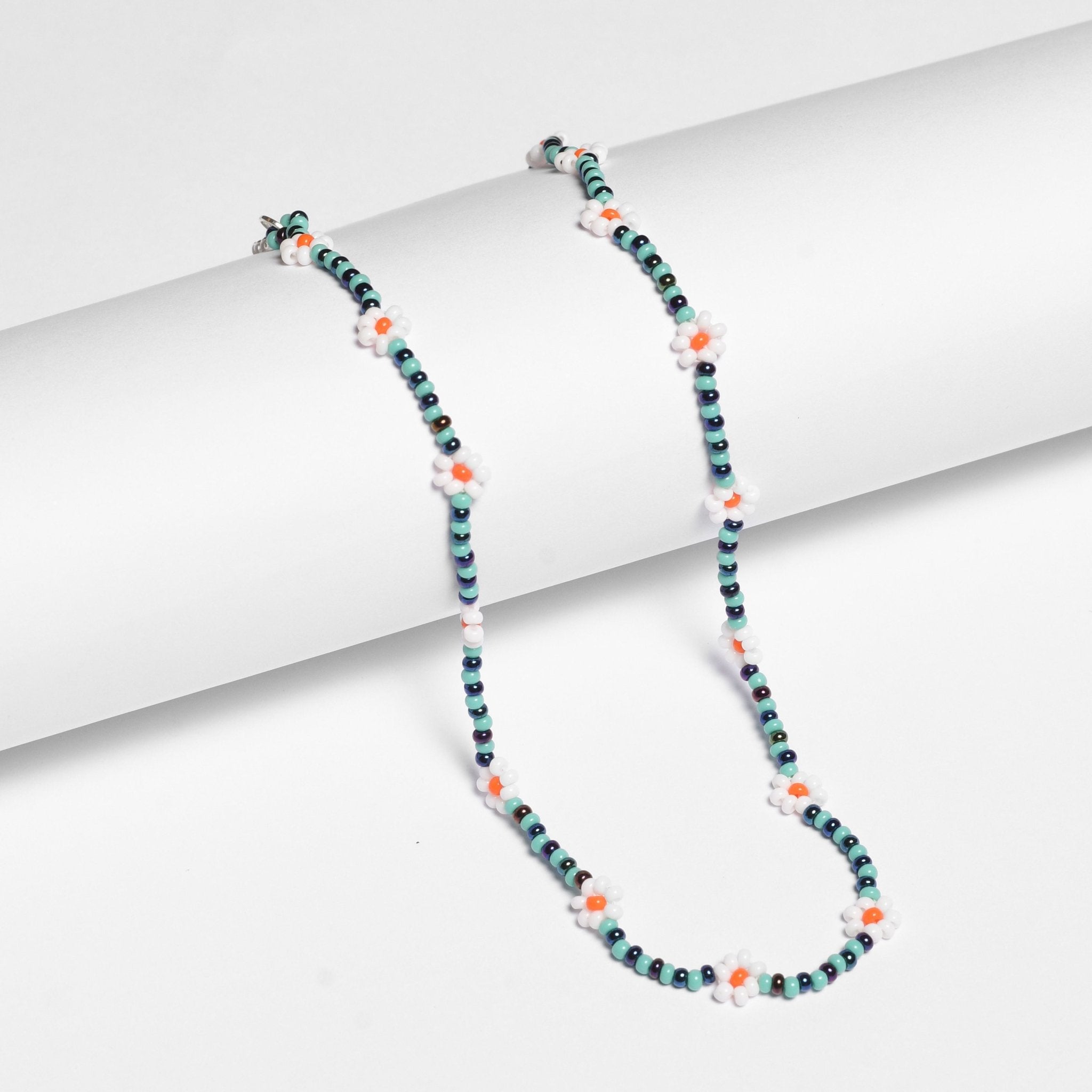 Daisy Seed Bead Floral Boho Choker - Guatemala Bracelets La Vie Bien Daisy Seed Bead Floral Boho Choker - Guatemala