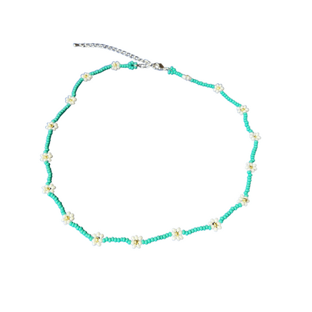 Daisy Seed Bead Floral Boho Choker - Guatemala Bracelets La Vie Bien Daisy Seed Bead Floral Boho Choker - Guatemala
