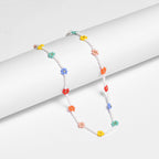Daisy Seed Bead Floral Boho Choker - Guatemala Bracelets La Vie Bien Daisy Seed Bead Floral Boho Choker - Guatemala