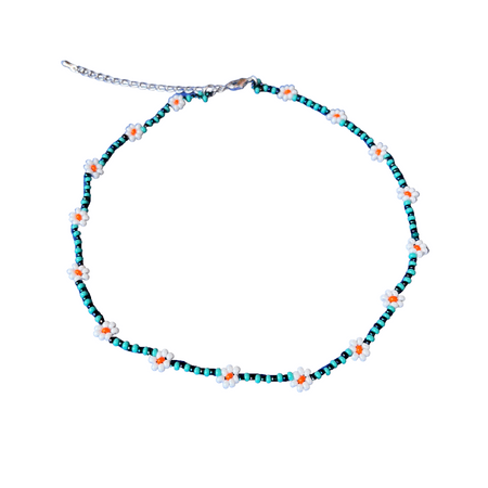 Daisy Seed Bead Floral Boho Choker - Guatemala Bracelets La Vie Bien Daisy Seed Bead Floral Boho Choker - Guatemala