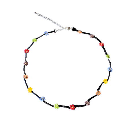 Daisy Seed Bead Floral Boho Choker - Guatemala Bracelets La Vie Bien Daisy Seed Bead Floral Boho Choker - Guatemala