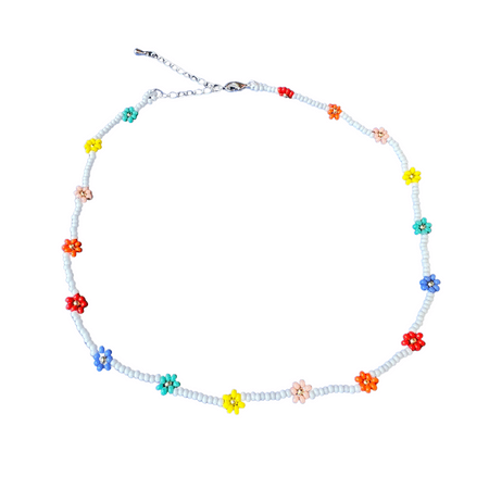 Daisy Seed Bead Floral Boho Choker - Guatemala Bracelets La Vie Bien Daisy Seed Bead Floral Boho Choker - Guatemala