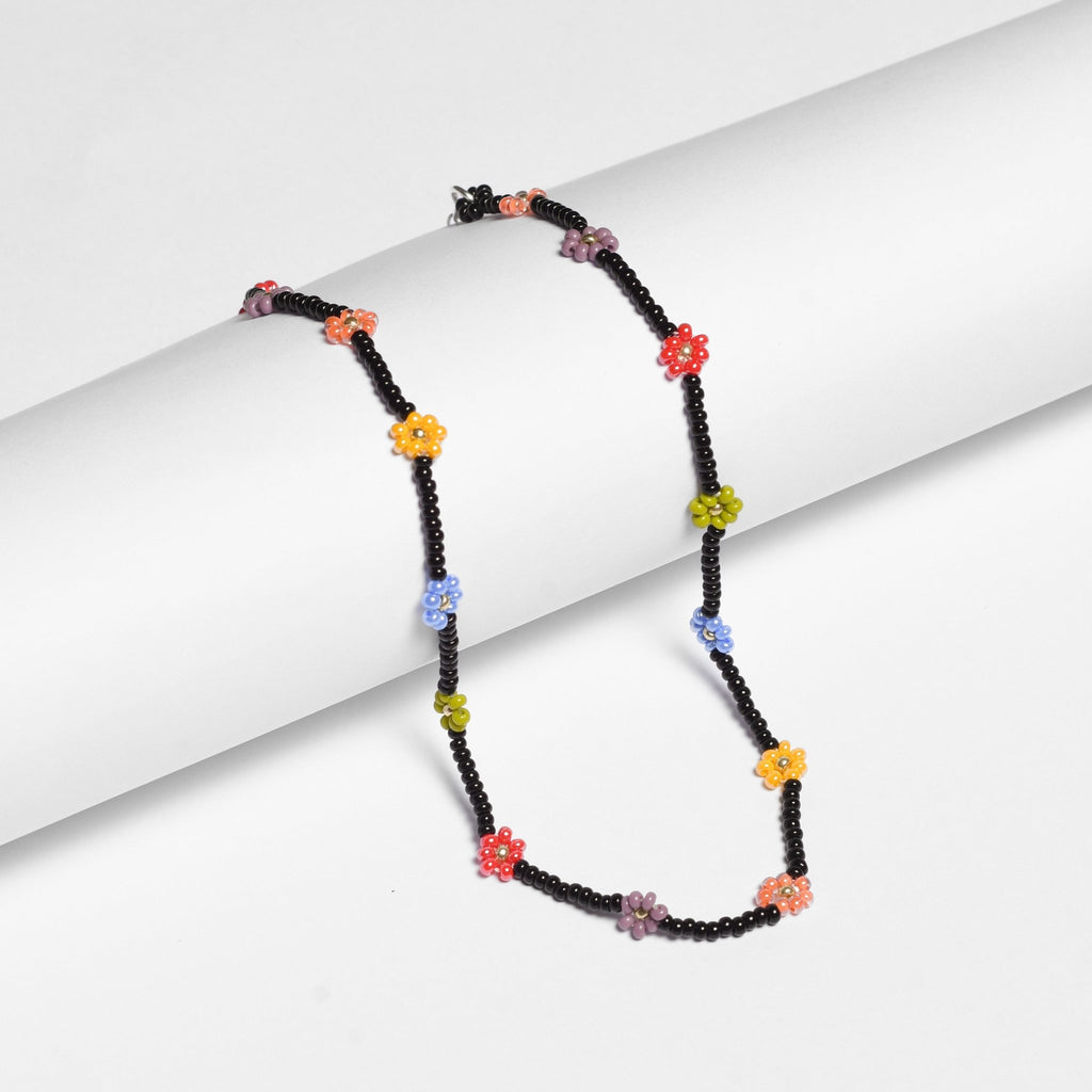 Daisy Seed Bead Floral Boho Choker - Guatemala Bracelets La Vie Bien Daisy Seed Bead Floral Boho Choker - Guatemala