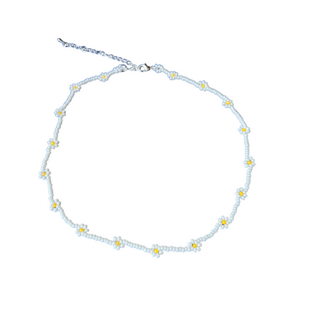 Daisy Seed Bead Floral Boho Choker - Guatemala Bracelets La Vie Bien Daisy Seed Bead Floral Boho Choker - Guatemala