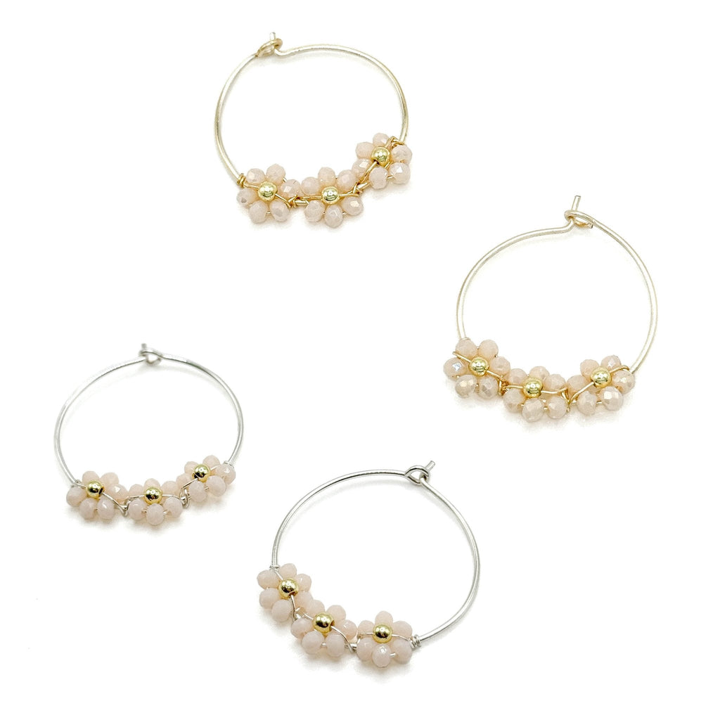 Daisy silver earrings