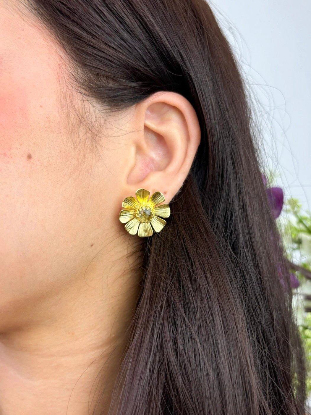 Daisy Statement Stud Earrings by Ash & Rose