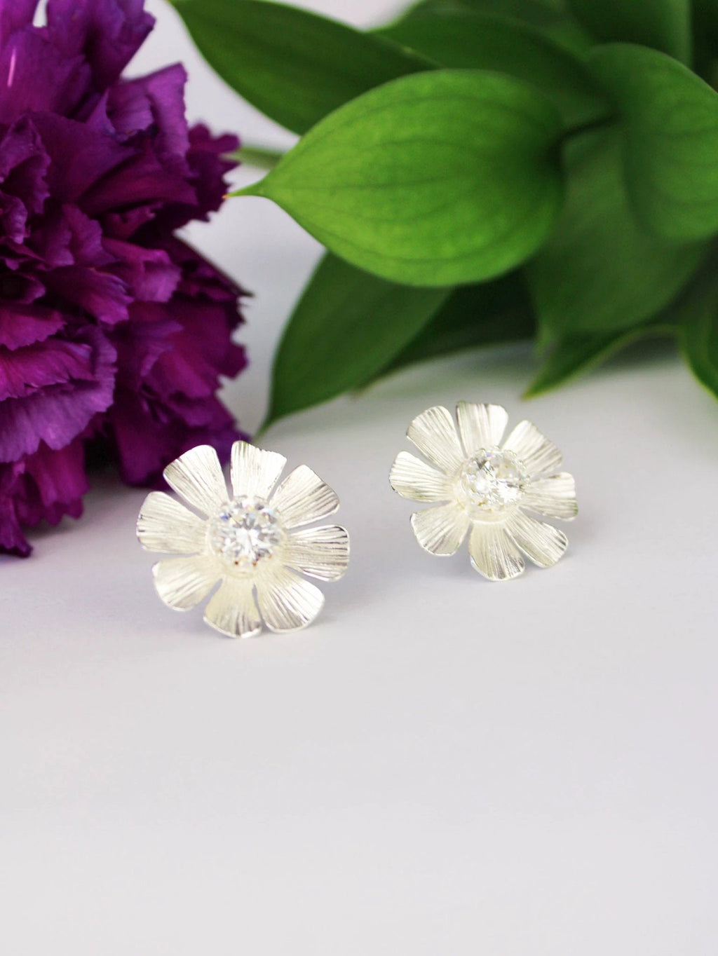 Daisy Statement Stud Earrings by Ash & Rose
