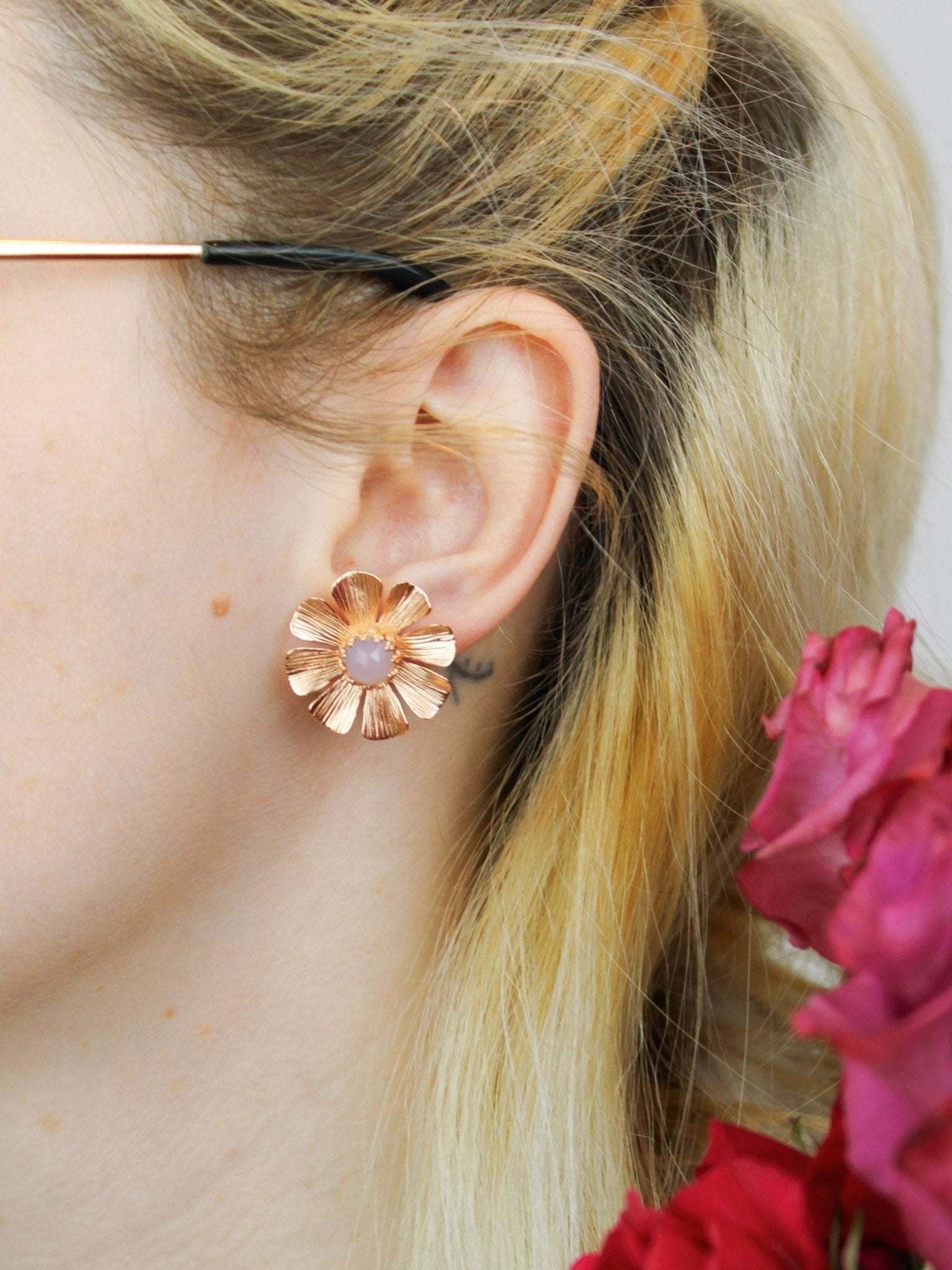 Daisy Statement Stud Earrings by Ash & Rose