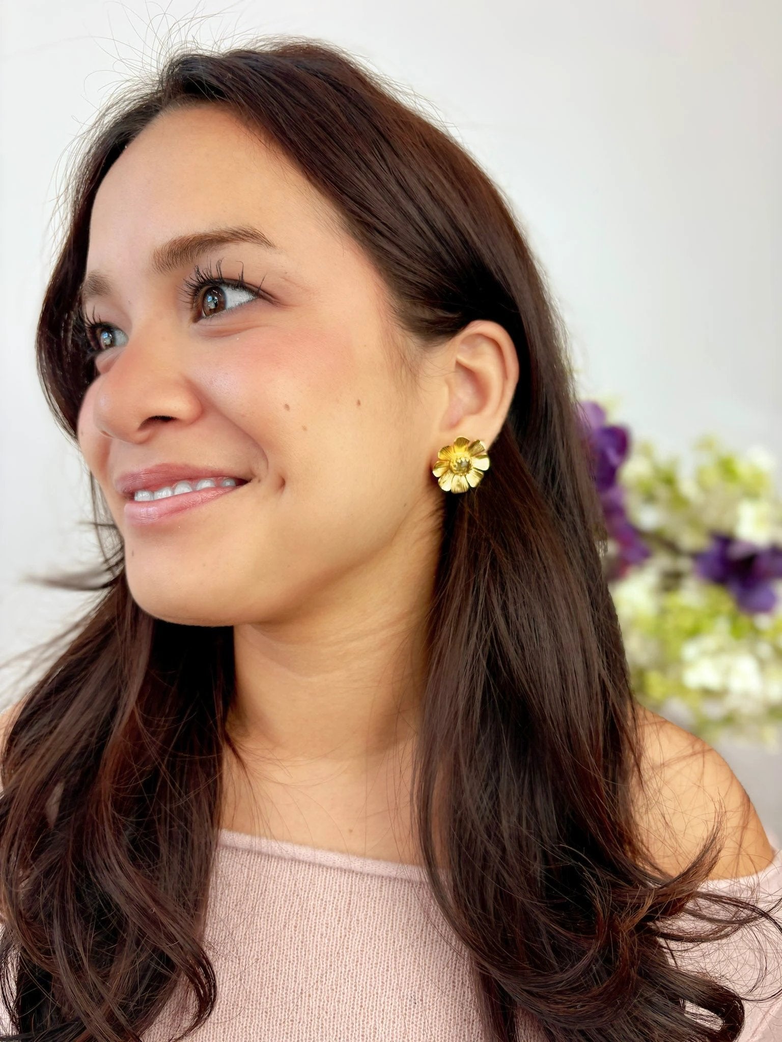 Daisy Statement Stud Earrings by Ash & Rose