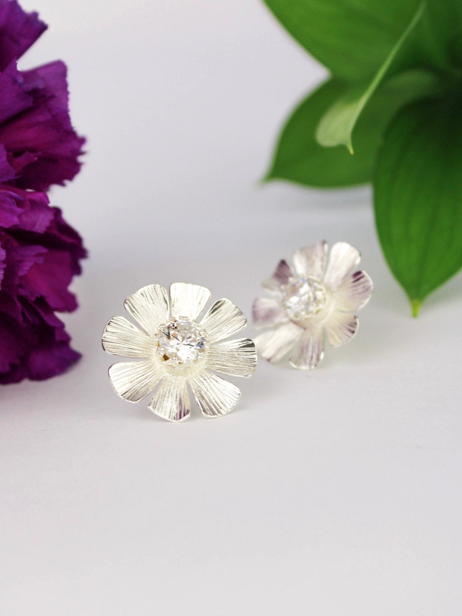 Daisy Statement Stud Earrings by Ash & Rose