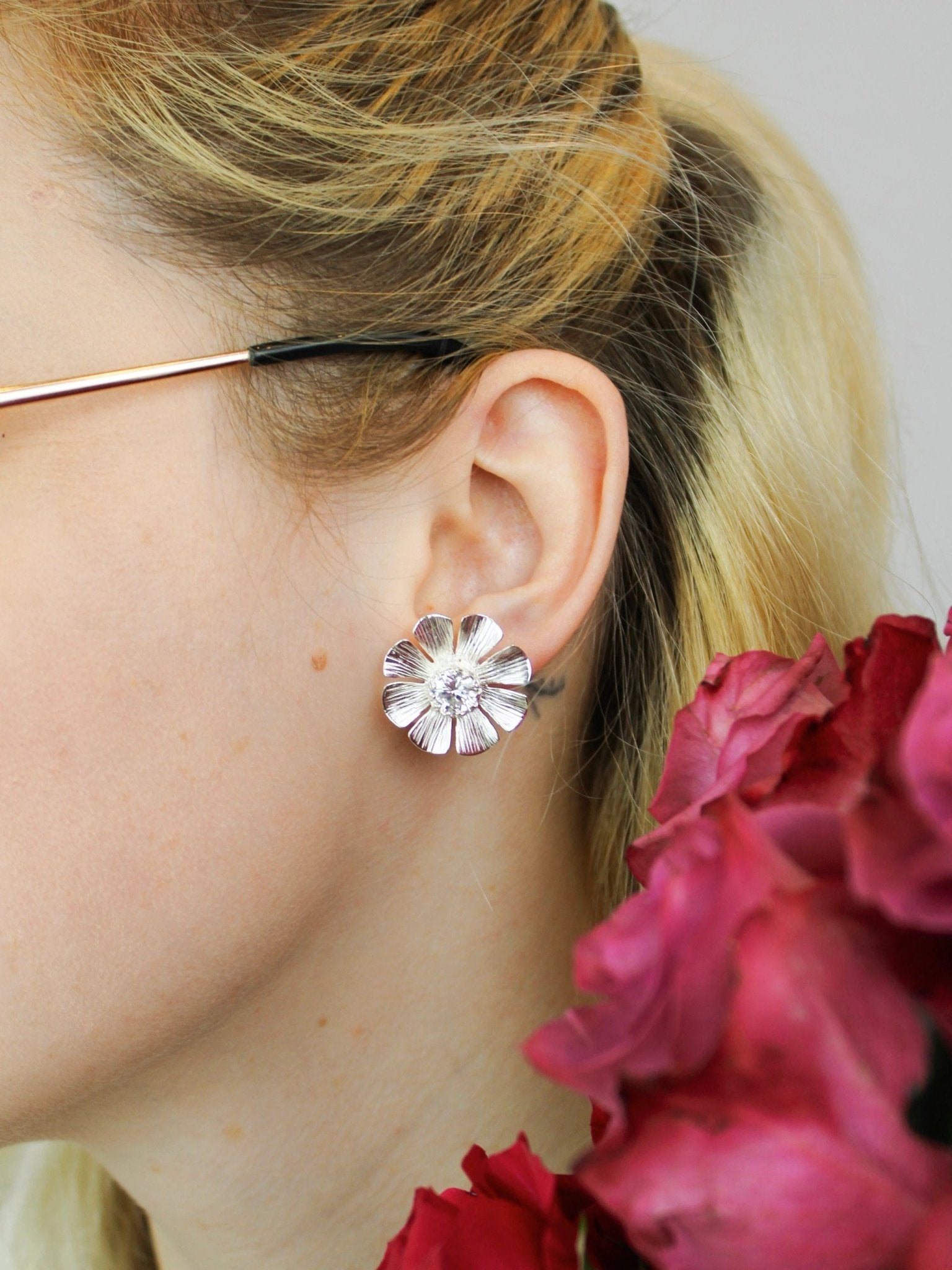 Daisy Statement Stud Earrings by Ash & Rose