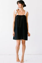 Daisy Tie Strap Cotton Babydoll DRESS La Vie Bien Daisy Tie Strap Cotton Babydoll