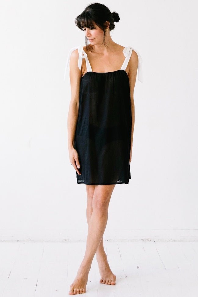 Daisy Tie Strap Cotton Babydoll DRESS La Vie Bien Daisy Tie Strap Cotton Babydoll
