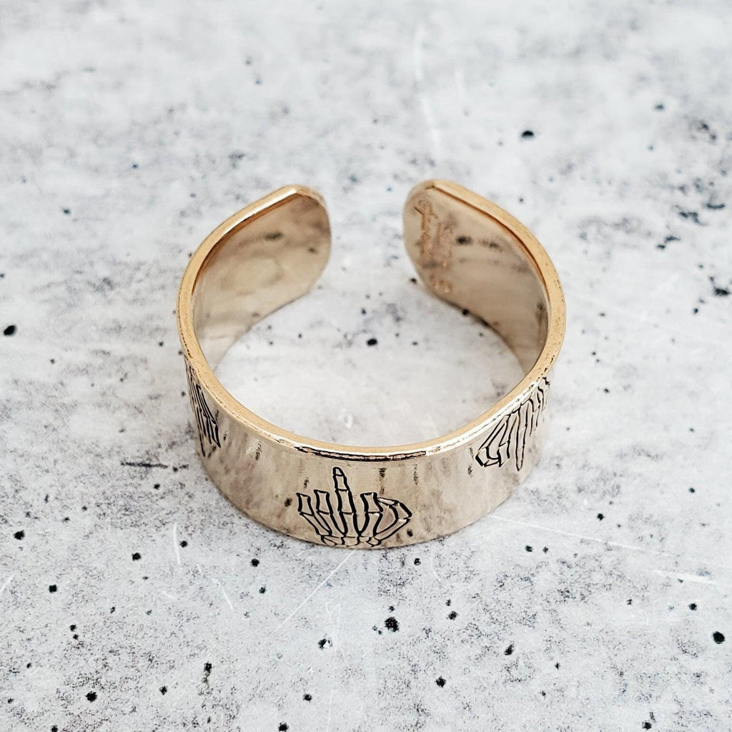 Dandelion Wish Ring – Hand Stamped Sterling Silver Open Band Finger Rings La Vie Bien Dandelion Wish Ring – Hand Stamped Sterling Silver Open Band