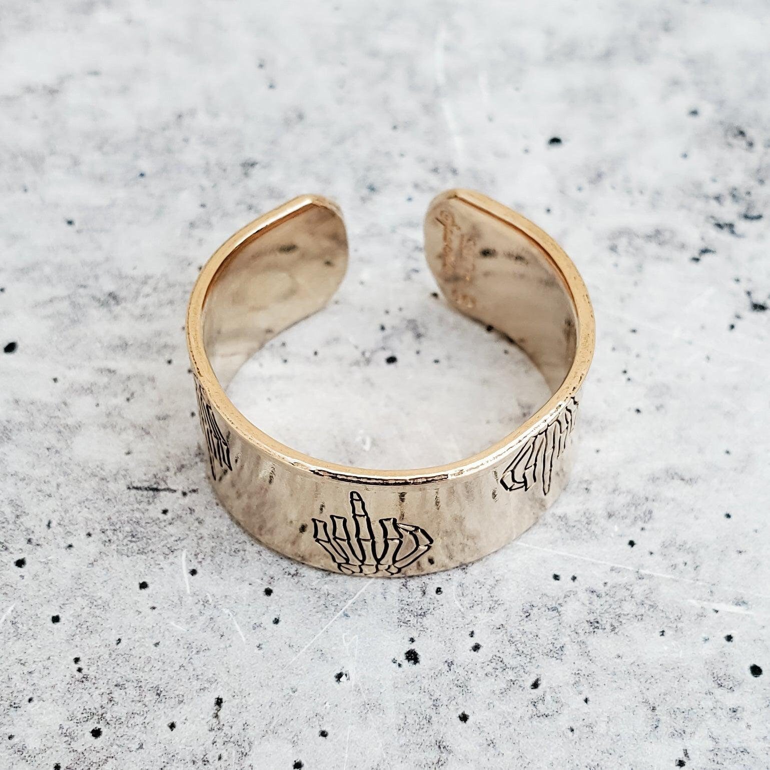 Dandelion Wish Ring – Hand Stamped Sterling Silver Open Band Finger Rings La Vie Bien Dandelion Wish Ring – Hand Stamped Sterling Silver Open Band