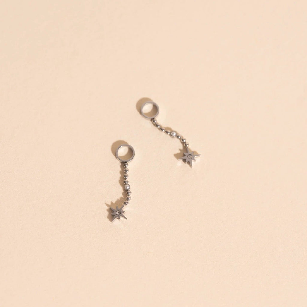 Dangle Starburst Huggie Hoop Charms by Oh Clementine
