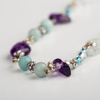 Dangling Gemstones Hand Beaded Anklet Anklets - Fine La Vie Bien Dangling Gemstones Hand Beaded Anklet