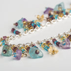 Dangling Gemstones Hand Beaded Anklet Anklets - Fine La Vie Bien Dangling Gemstones Hand Beaded Anklet