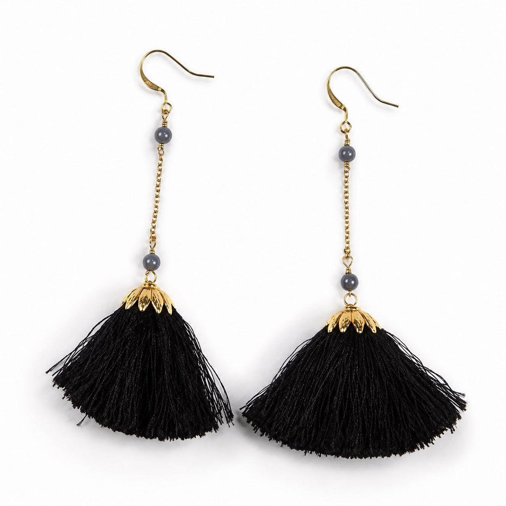 Dangling Tassel Earrings - Thailand Earrings La Vie Bien Dangling Tassel Earrings - Thailand