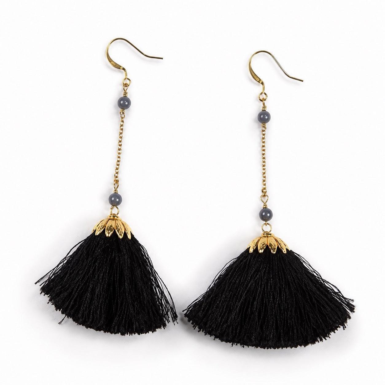 Dangling Tassel Earrings - Thailand Earrings La Vie Bien Dangling Tassel Earrings - Thailand