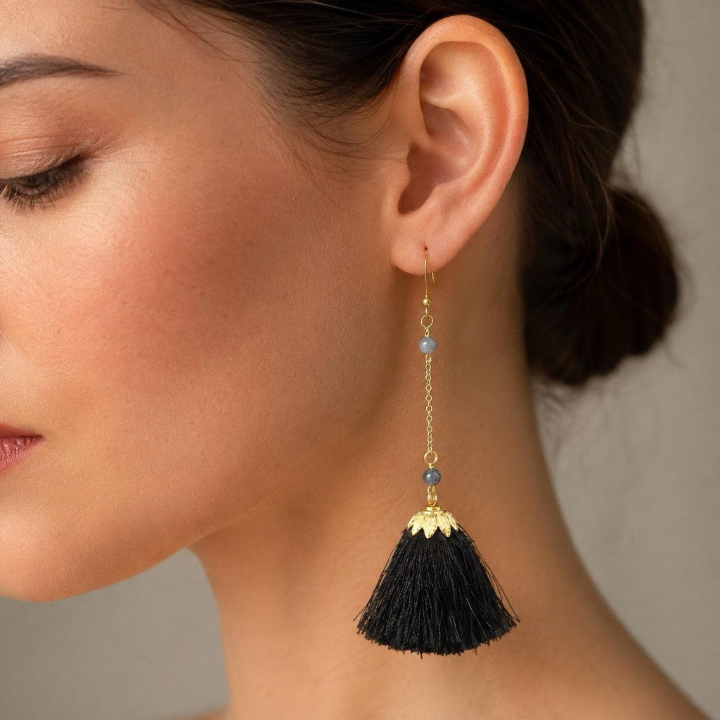 Dangling Tassel Earrings - Thailand Earrings La Vie Bien Dangling Tassel Earrings - Thailand
