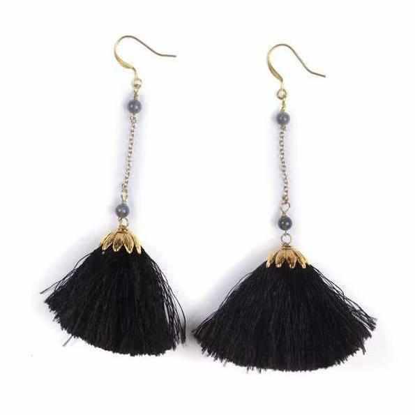 Dangling Tassel Earrings - Thailand Jewelry La Vie Bien Dangling Tassel Earrings - Thailand
