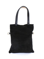 Daring Black Suede Crossbody Clutch Purse by Fair Anita