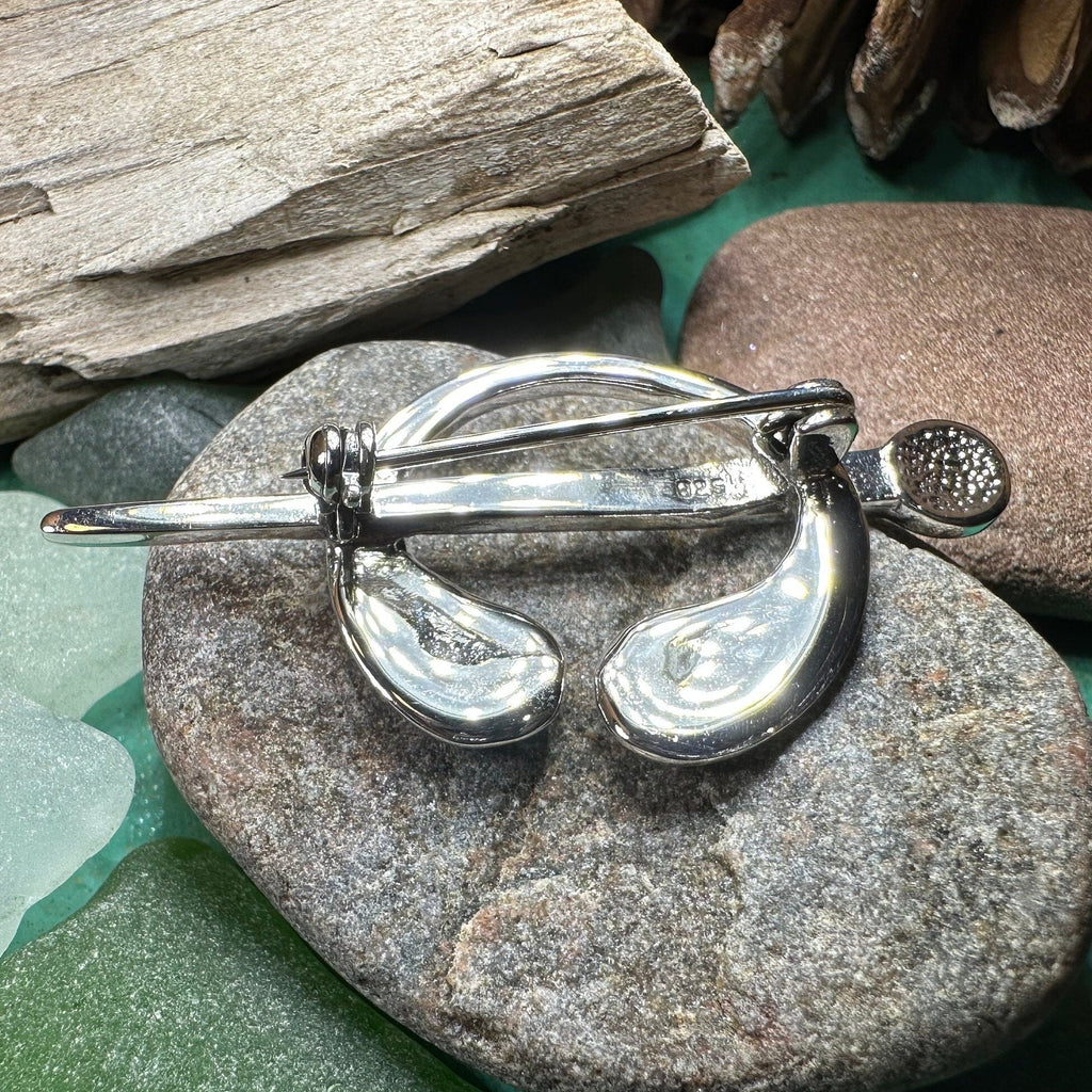 Darini Celtic Spiral Brooch in Sterling Silver Brooch La Vie Bien Darini Celtic Spiral Brooch in Sterling Silver