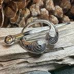 Darini Celtic Spiral Brooch in Sterling Silver Brooch La Vie Bien Darini Celtic Spiral Brooch in Sterling Silver