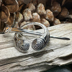 Darini Celtic Spiral Brooch in Sterling Silver Brooch La Vie Bien Darini Celtic Spiral Brooch in Sterling Silver