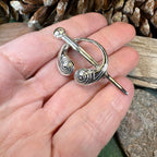 Darini Celtic Spiral Brooch in Sterling Silver Brooch La Vie Bien Darini Celtic Spiral Brooch in Sterling Silver