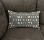 Dark Gray Mudcloth Lumbar Pillow Cover La Vie Bien Dark Gray Mudcloth Lumbar Pillow Cover