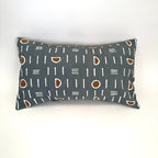 Dark Gray Mudcloth Lumbar Pillow Cover La Vie Bien Dark Gray Mudcloth Lumbar Pillow Cover