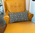 Dark Gray Mudcloth Lumbar Pillow Cover La Vie Bien Dark Gray Mudcloth Lumbar Pillow Cover