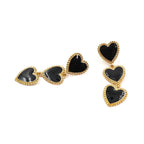 Dark Heart Drop Earrings in Black by The Bullish Store