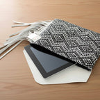 Darma Embroidered Clutch with Leather Fringe - Thailand Bags La Vie Bien Darma Embroidered Clutch with Leather Fringe - Thailand