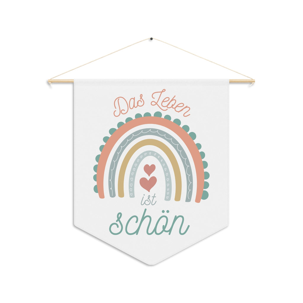 Das Leben ist schön German Rainbow Pennant Wall Art, Positive Affirmation Decor, Children's Room Wall Hanging, Gift for German speakers Home Decor La Vie Bien Das Leben ist schön German Rainbow Pennant Wall Art, Positive Affirmation Decor, Children's Room Wall Hanging, Gift for German speakers
