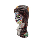 Day of the Dead Lady & Bunny Planter | Hand-Painted Talavera Pot