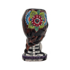 Day of the Dead Lady & Bunny Planter | Hand-Painted Talavera Pot Talavera Planter La Vie Bien Day of the Dead Lady & Bunny Planter | Hand-Painted Talavera Pot