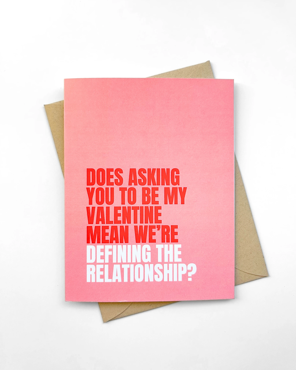Funny Valentine's Day Card Defining the Relationship DTR by Five Dot Post