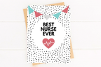 Best Nurse Ever Nurse Appreciation Thank You Card by Five Dot Post