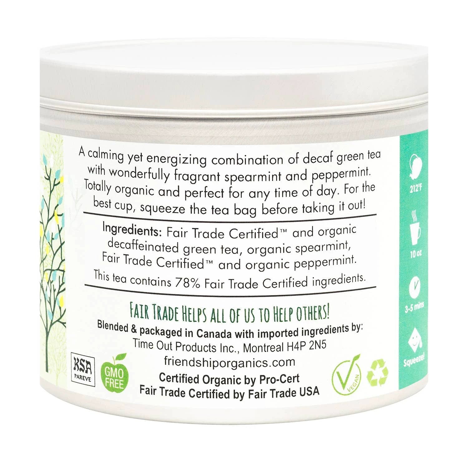 Decaf Green Mint Tea by Ethical Trade Co