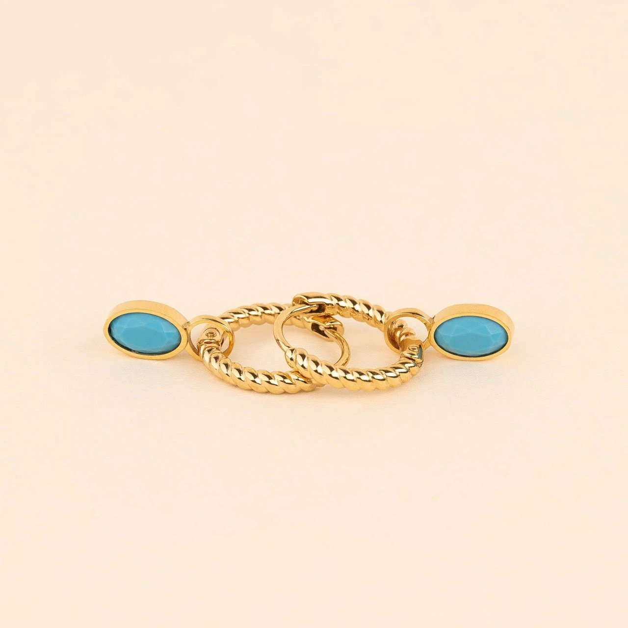 December Birthstone Huggie Hoop Charms by Oh Clementine