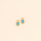 December Birthstone Huggie Hoop Charms by Oh Clementine
