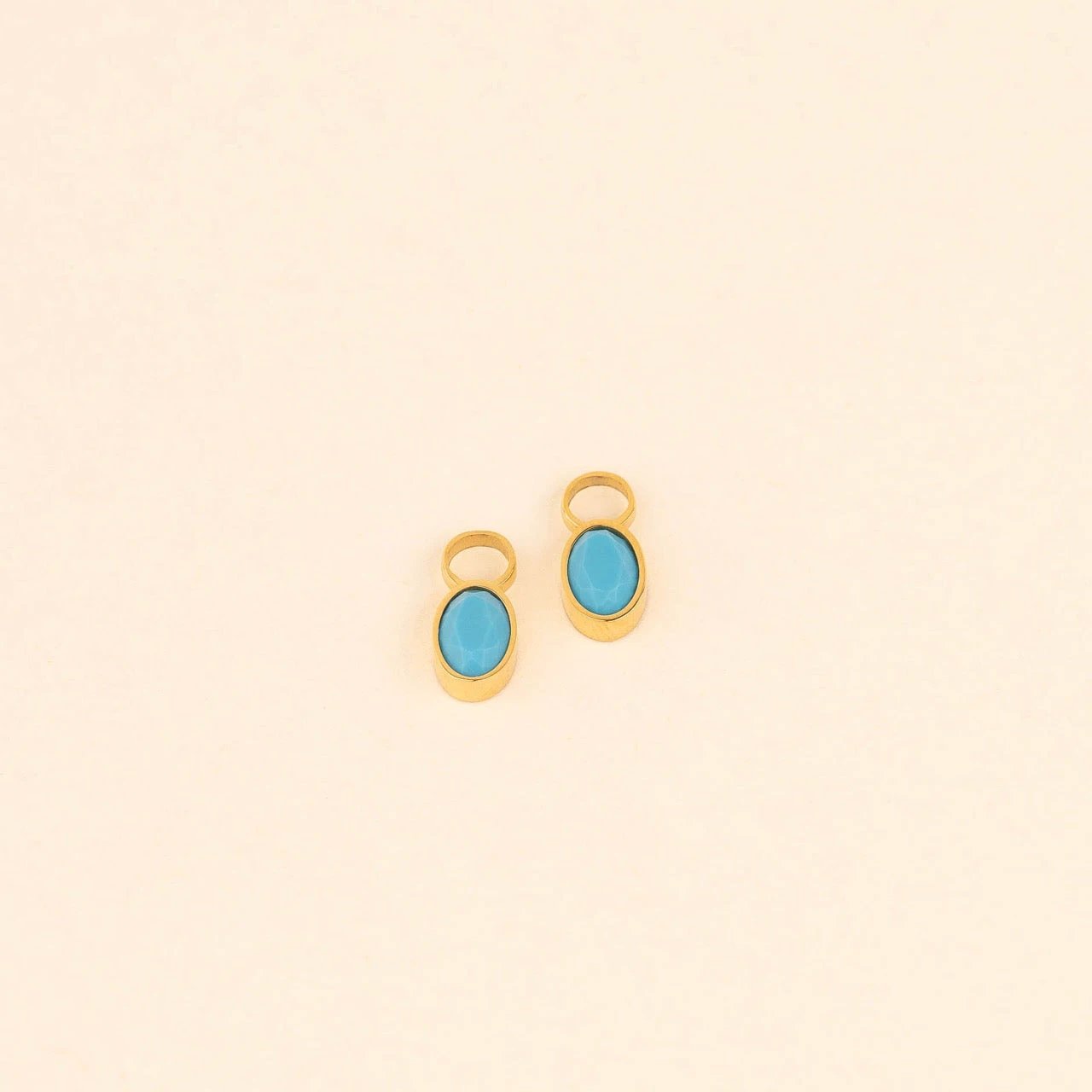 December Birthstone Huggie Hoop Charms by Oh Clementine