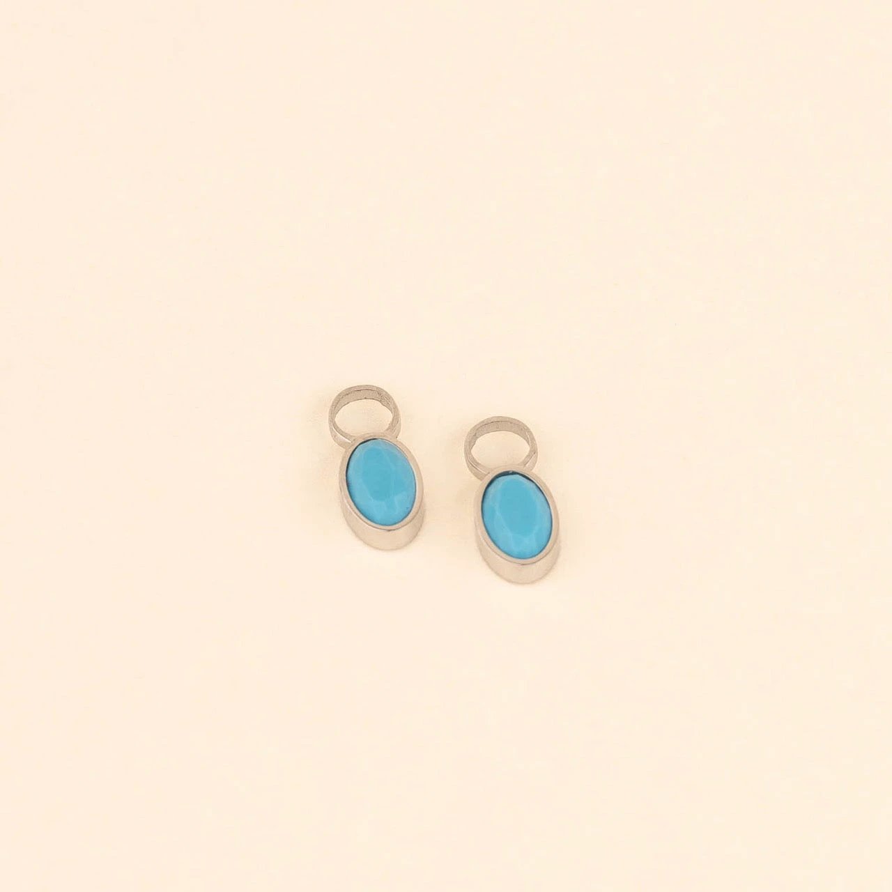 December Birthstone Huggie Hoop Charms by Oh Clementine