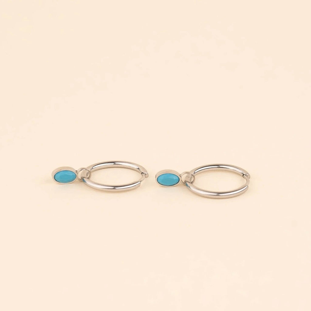 December Birthstone Huggie Hoop Charms by Oh Clementine
