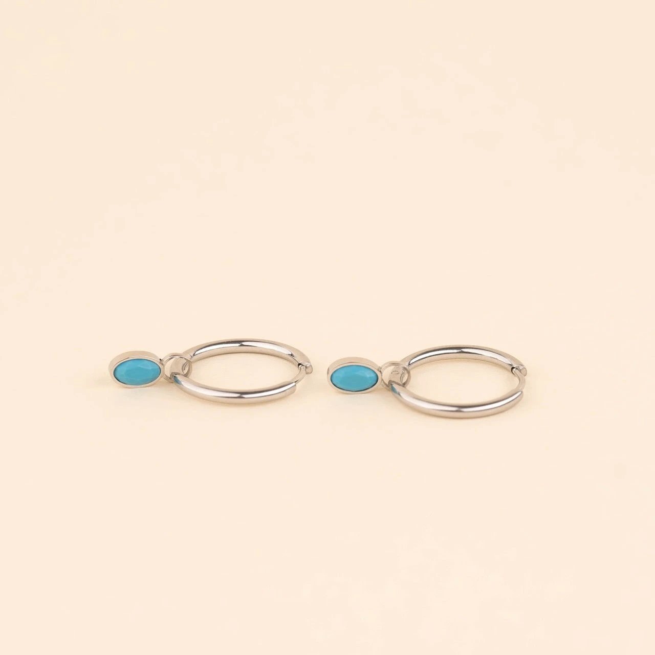 December Birthstone Huggie Hoop Charms by Oh Clementine