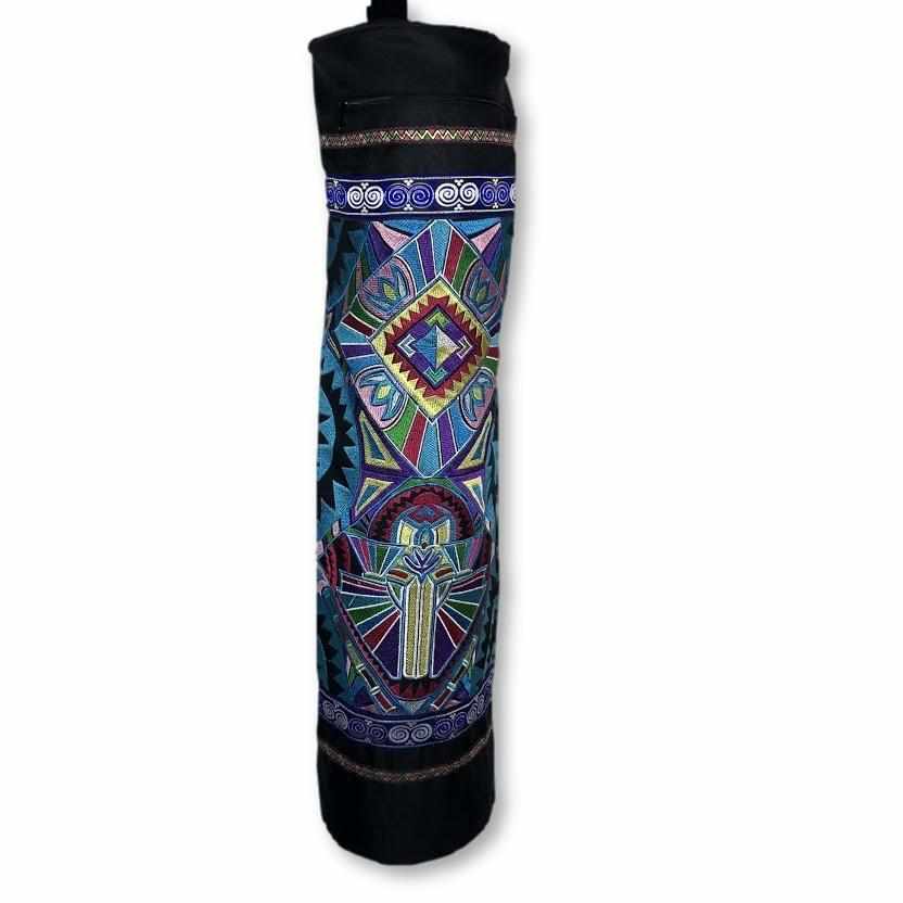 Deco Jaw Embroidered Yoga Bag - Thailand Bags La Vie Bien Deco Jaw Embroidered Yoga Bag - Thailand